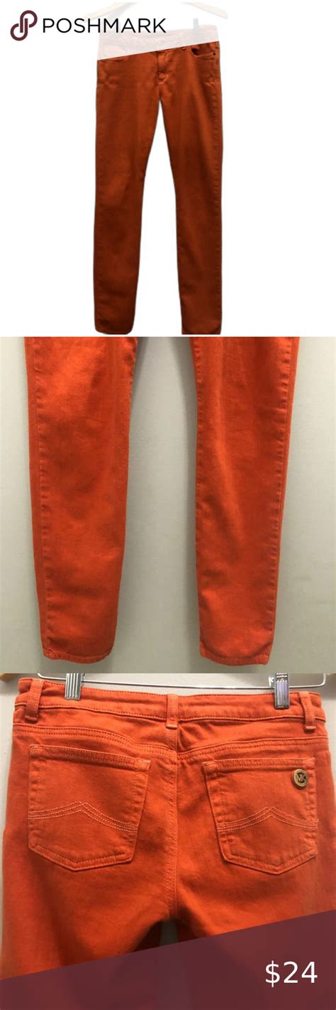 michael kors woven pants burnt orange|Women’s Burnt Orange Michael Kors Pants Sz: S .